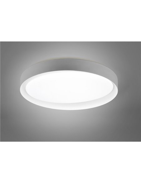 Plafón de techo LED redondo 48,5cm ZETA 24W 2500lm, regulable 2700 - 6500K con mando IP20 Blanco