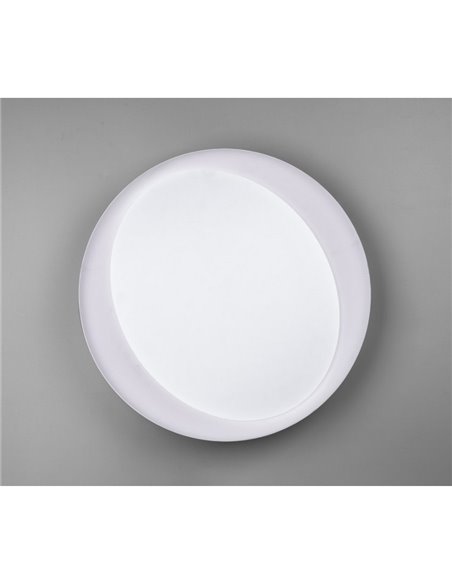 Luminária de teto LED redonda 48,5 cm ZETA 24 W 2500 lm, regulável 2700 - 6500 K com controle remoto IP20 Branco