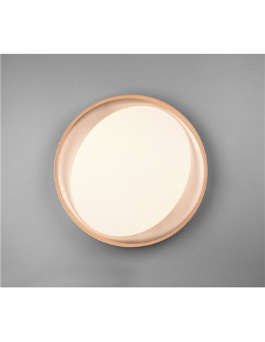 Plafón redondo LED ZETA 48,5cm 24W 2500lm, regulable 2700 - 6500K con mando IP20 Negro-oro