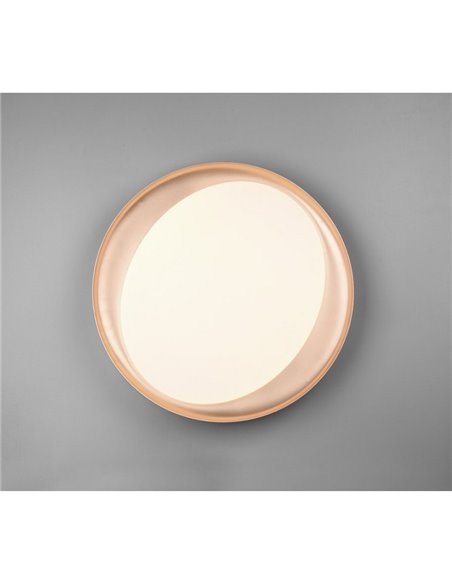Plafón redondo LED ZETA 48,5cm 24W 2500lm, regulable 2700 - 6500K con mando IP20 Negro-oro
