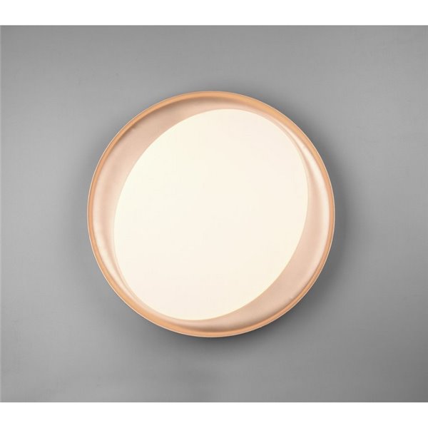 Plafón redondo LED ZETA 48,5cm 24W 2500lm, regulable 2700 - 6500K con mando IP20 Negro-oro