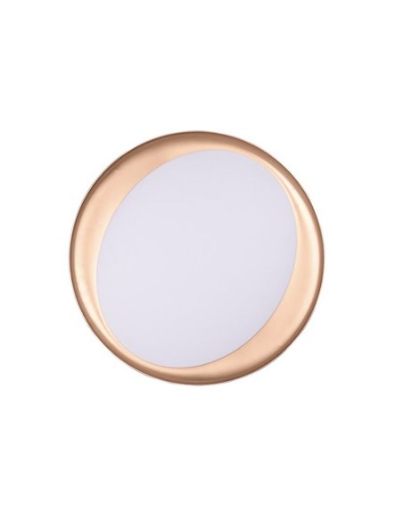 Plafón redondo LED ZETA 48,5cm 24W 2500lm, regulable 2700 - 6500K con mando IP20 Negro-oro