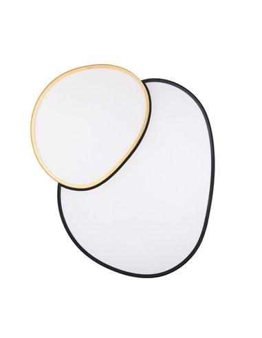 Plafón LED doble para techo RISE 77cm 45W 5300lm, regulable 2700 - 6500K, función memoria y luz de noche IP20 Negro-oro