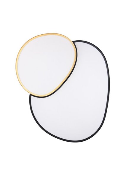 Plafón LED doble para techo RISE 77cm 45W 5300lm, regulable 2700 - 6500K, función memoria y luz de noche IP20 Negro-oro