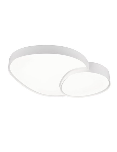 Plafón LED regulable para techo RISE 77cm 45W 5300lm 2700 - 6500K, función memoria y luz de noche IP20 Blanco