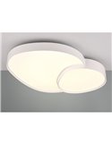 Plafón LED regulable para techo RISE 77cm 45W 5300lm 2700 - 6500K, función memoria y luz de noche IP20 Blanco