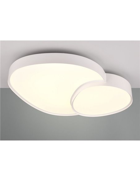 Plafón LED regulable para techo RISE 77cm 45W 5300lm 2700 - 6500K, función memoria y luz de noche IP20 Blanco