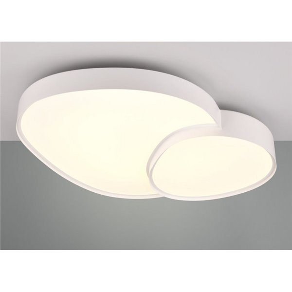 Plafonnier LED RISE 77 cm 45 W 5 300 lm 2 700-6 500 K à intensité variable avec fonction mémoire et veilleuse IP20 Blanc