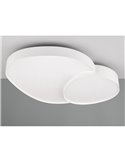 Plafón LED regulable para techo RISE 77cm 45W 5300lm 2700 - 6500K, función memoria y luz de noche IP20 Blanco