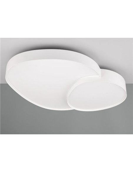 Plafón LED regulable para techo RISE 77cm 45W 5300lm 2700 - 6500K, función memoria y luz de noche IP20 Blanco