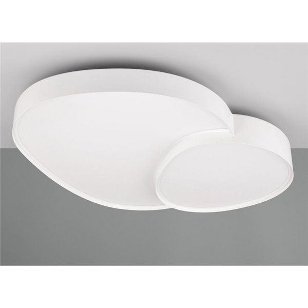 Plafón LED regulable para techo RISE 77cm 45W 5300lm 2700 - 6500K, función memoria y luz de noche IP20 Blanco