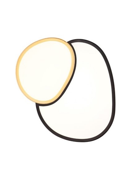 Plafón LED para techo 43,5cm RISE 21W 2400lm regulable 2700 - 6500K IP20 función memoria y luz de noche Negro-oro