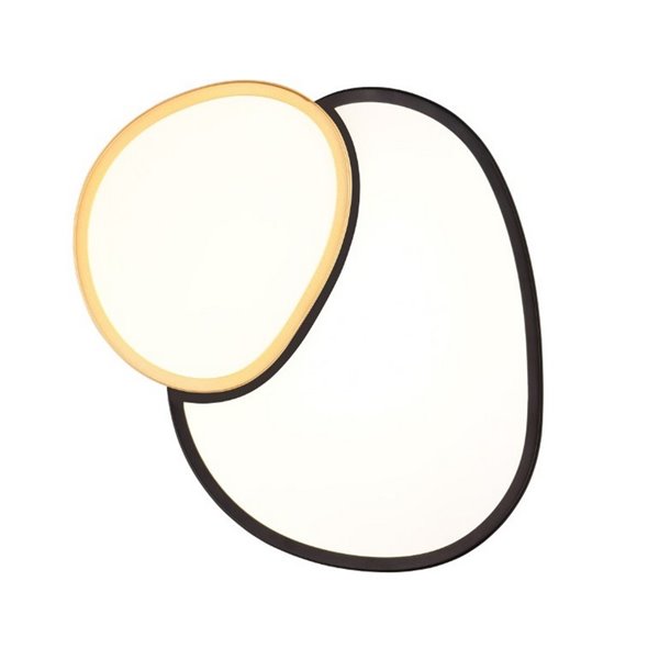 Plafonnier LED 43,5 cm RISE 21 W 2400 lm Dimmable 2700 - 6500 K IP20 Fonction mémoire et veilleuse Noir-Or