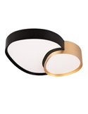 Plafón LED para techo 43,5cm RISE 21W 2400lm regulable 2700 - 6500K IP20 función memoria y luz de noche Negro-oro
