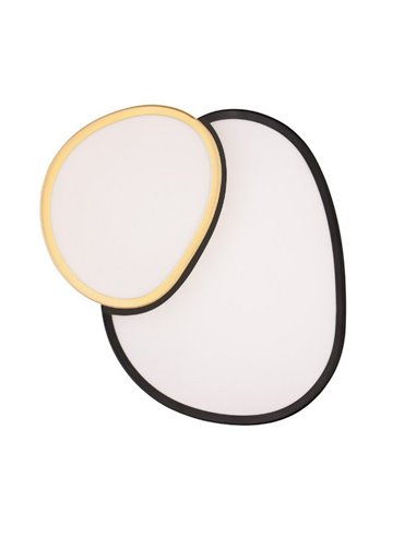 Plafón LED para techo 43,5cm RISE 21W 2400lm regulable 2700 - 6500K IP20 función memoria y luz de noche Negro-oro