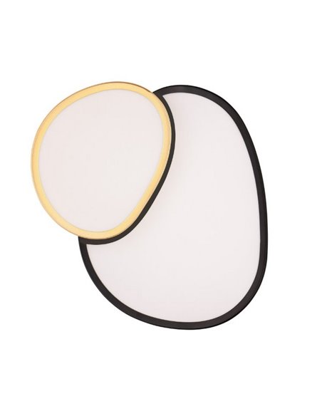 Plafón LED para techo 43,5cm RISE 21W 2400lm regulable 2700 - 6500K IP20 función memoria y luz de noche Negro-oro