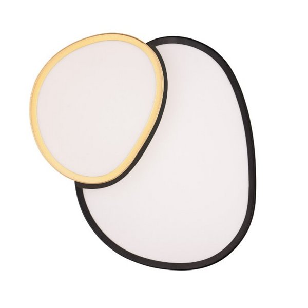 Plafón LED para techo 43,5cm RISE 21W 2400lm regulable 2700 - 6500K IP20 función memoria y luz de noche Negro-oro