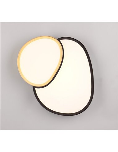 Plafón LED para techo 43,5cm RISE 21W 2400lm regulable 2700 - 6500K IP20 función memoria y luz de noche Negro-oro