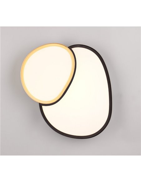 Plafón LED para techo 43,5cm RISE 21W 2400lm regulable 2700 - 6500K IP20 función memoria y luz de noche Negro-oro