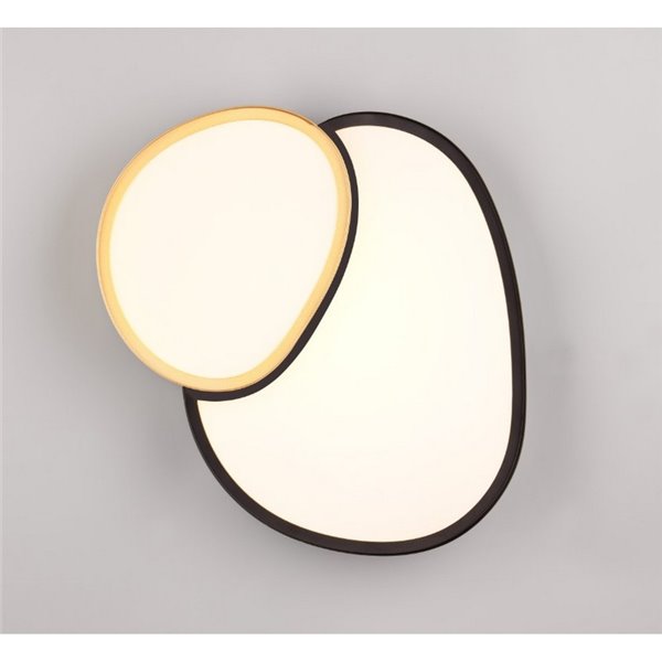 Plafón LED para techo 43,5cm RISE 21W 2400lm regulable 2700 - 6500K IP20 función memoria y luz de noche Negro-oro