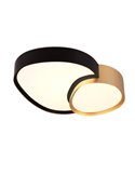 Plafonnier LED 43,5 cm RISE 21 W 2400 lm Dimmable 2700 - 6500 K IP20 Fonction mémoire et veilleuse Noir-Or