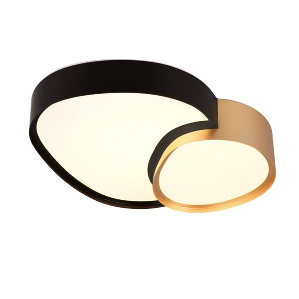 Plafonnier LED 43,5 cm RISE 21 W 2400 lm Dimmable 2700 - 6500 K IP20 Fonction mémoire et veilleuse Noir-Or