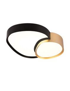Plafón LED para techo 43,5cm RISE 21W 2400lm regulable 2700 - 6500K IP20 función memoria y luz de noche Negro-oro