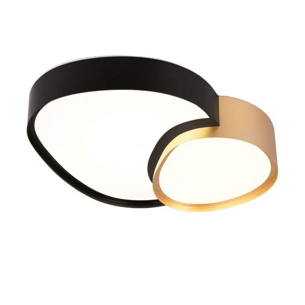 Plafón LED para techo 43,5cm RISE 21W 2400lm regulable 2700 - 6500K IP20 función memoria y luz de noche Negro-oro