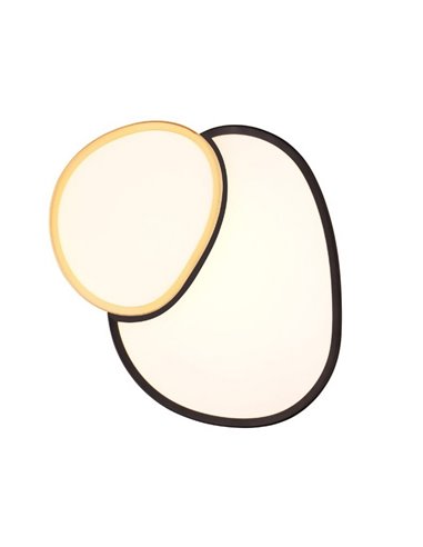 Plafón LED para techo 43,5cm RISE 21W 2400lm regulable 2700 - 6500K IP20 función memoria y luz de noche Negro-oro