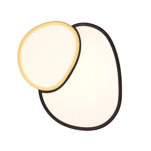 Plafonnier LED 43,5 cm RISE 21 W 2400 lm Dimmable 2700 - 6500 K IP20 Fonction mémoire et veilleuse Noir-Or