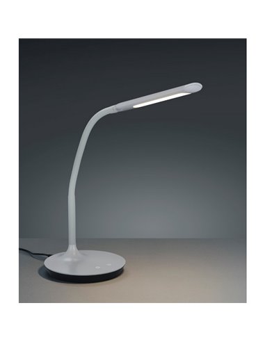 Lámpara de sobremesa LED POLO estilo flexo 4 niveles de luz ajustable 5W 550lm, 3000+4000+5000K IP20