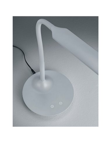 Lámpara de sobremesa LED POLO estilo flexo 4 niveles de luz ajustable 5W 550lm, 3000+4000+5000K IP20