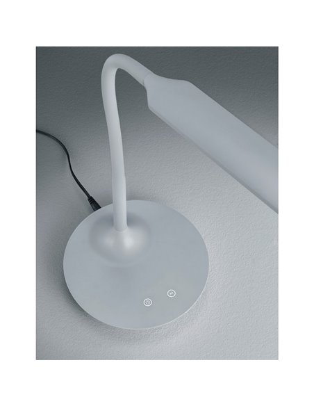 Lámpara de sobremesa LED POLO estilo flexo 4 niveles de luz ajustable 5W 550lm, 3000+4000+5000K IP20