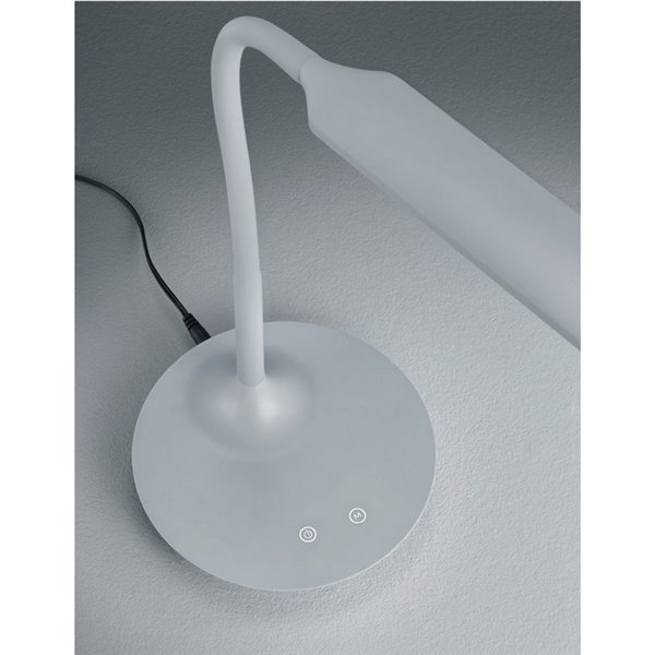 Lámpara de sobremesa LED POLO estilo flexo 4 niveles de luz ajustable 5W 550lm, 3000+4000+5000K IP20