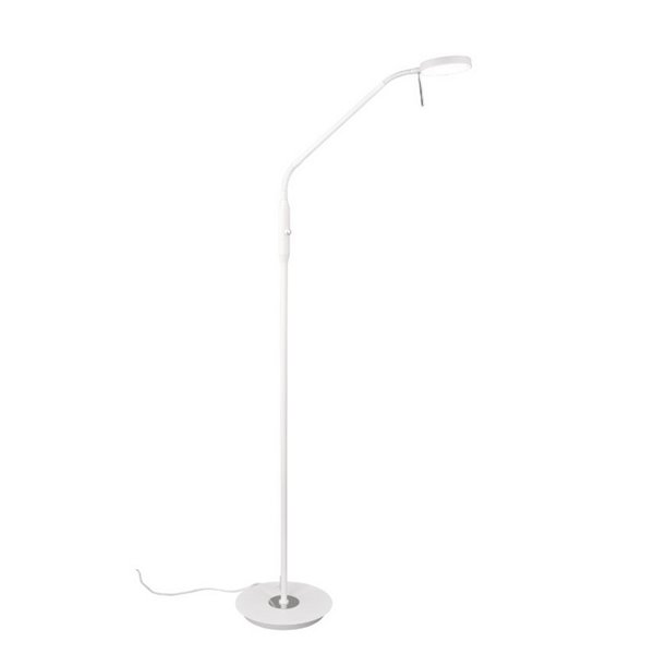 Lámpara de pie LED MONZA brazo flexible y ajustable 12W ·1400lm, regulable 2300+3000+4000K IP20 Blanco