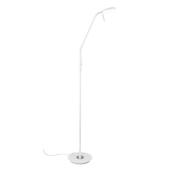 Lámpara de pie LED MONZA brazo flexible y ajustable 12W ·1400lm, regulable 2300+3000+4000K IP20 Blanco