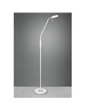 Luminária de chão LED MONZA com braço flexível e ajustável, 12W, 1400lm, regulável, 2300+3000+4000K, IP20, branca