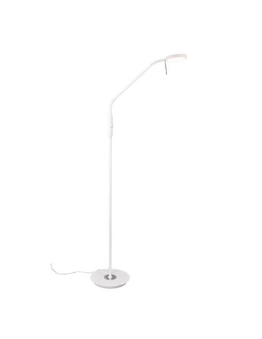 Lámpara de pie LED MONZA brazo flexible y ajustable 12W ·1400lm, regulable 2300+3000+4000K IP20 Blanco