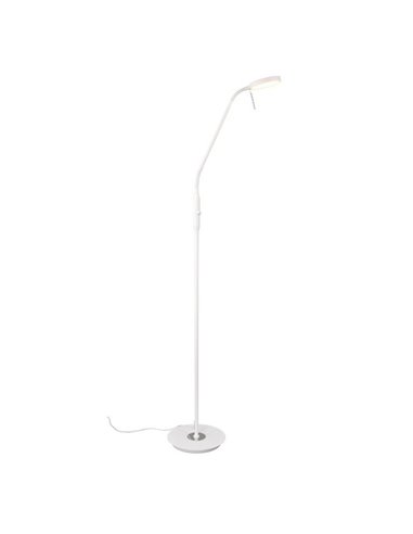Lampadaire LED MONZA avec bras flexible et réglable, 12W, 1400lm, dimmable, 2300+3000+4000K, IP20, blanc