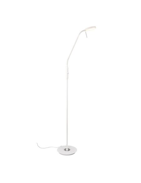 Lámpara de pie LED MONZA brazo flexible y ajustable 12W ·1400lm, regulable 2300+3000+4000K IP20 Blanco
