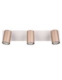 Regleta de 3 focos para techo MARLEY bombilla excl. 3x GU10 max. 35W Marrón-Beige IP20