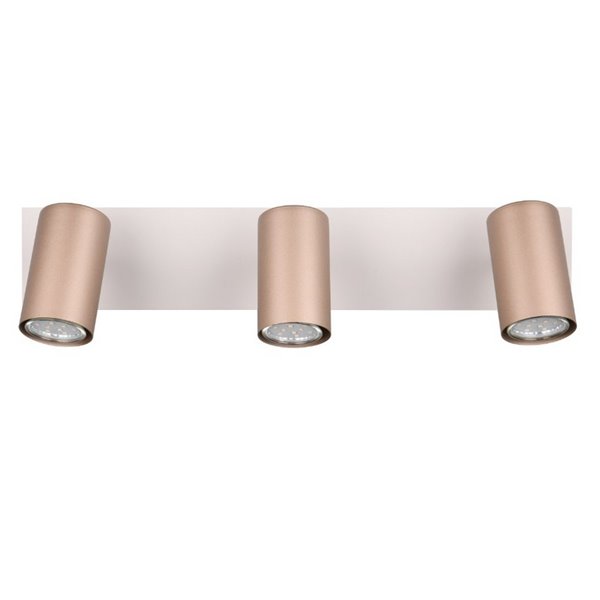 Regleta de 3 focos para techo MARLEY bombilla excl. 3x GU10 max. 35W Marrón-Beige IP20