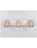 Regleta de 3 focos para techo MARLEY bombilla excl. 3x GU10 max. 35W Marrón-Beige IP20