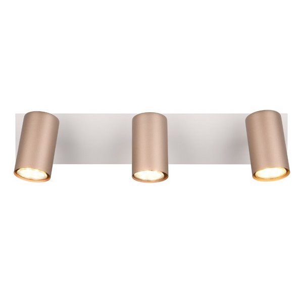 Regleta de 3 focos para techo MARLEY bombilla excl. 3x GU10 max. 35W Marrón-Beige IP20