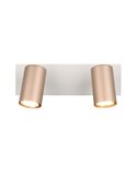 Regleta para techo de 2 focos MARLEY bombilla excl. 2x GU10 max. 35W IP20 Marrón-Beige