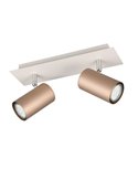 Regleta para techo de 2 focos MARLEY bombilla excl. 2x GU10 max. 35W IP20 Marrón-Beige