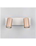 Regleta para techo de 2 focos MARLEY bombilla excl. 2x GU10 max. 35W IP20 Marrón-Beige