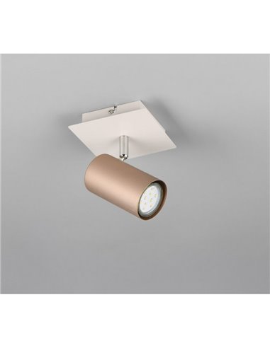 Spot de plafond ou applique murale MARLEY ampoule excl. 1x GU10 max. 25W Marron-Beige