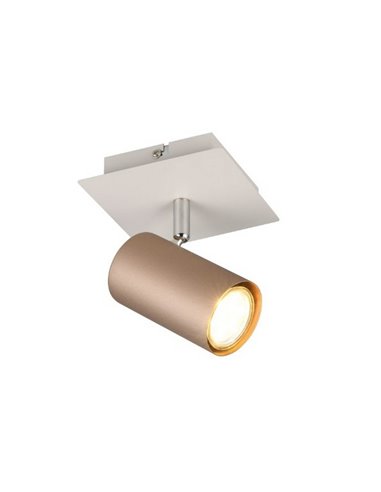 Spot de plafond ou applique murale MARLEY ampoule excl. 1x GU10 max. 25W Marron-Beige