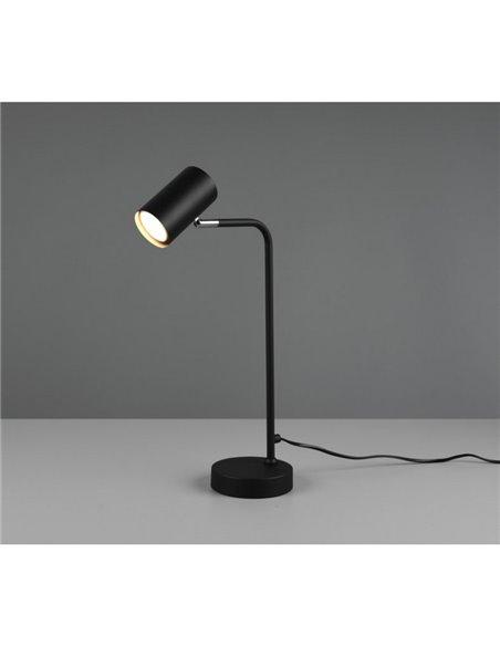 Lámpara de sobremesa minimalista MARLEY bombilla excl. 1x GU10 max. 5W IP20 Negro